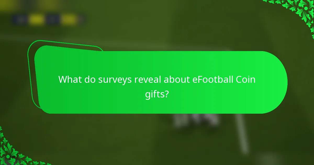 What do surveys reveal about eFootball Coin gifts?